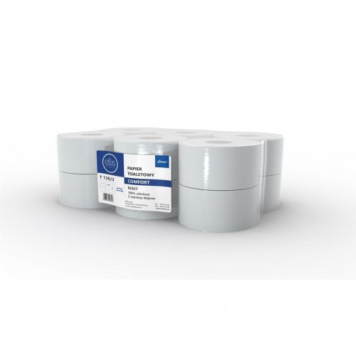 Papier Toaletowy Jumbo Biały Comfort T130/2 100% Celulozy