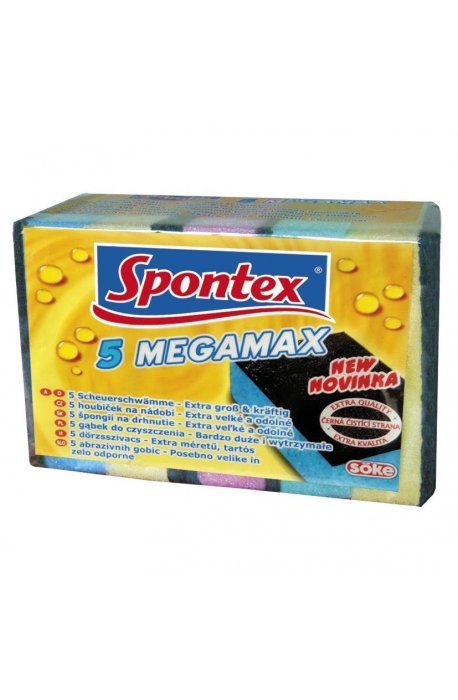 Druciaki, czyściki, zmywaki - Zmywak Megamax 5szt 97070294  Spontex - 