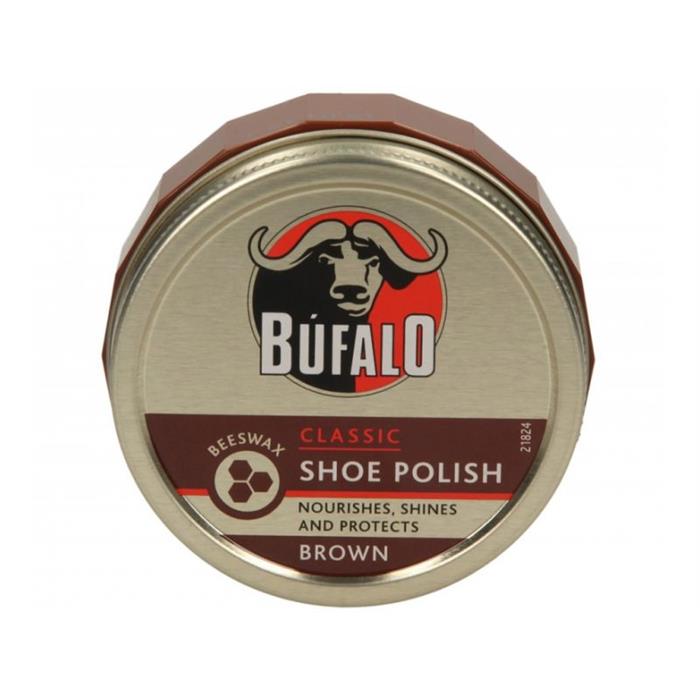 Produkty do skór i butów - Bufalo Pasta W Puszce Brązowa 75ml  - 