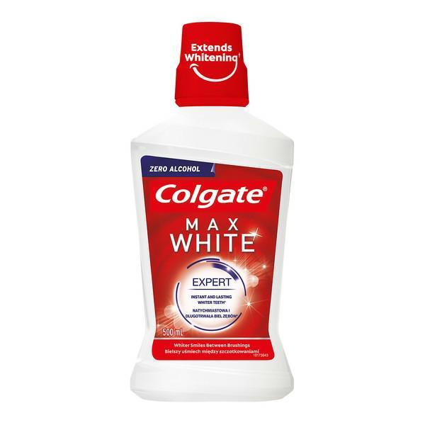 Pasty do zębów - Colgate Płyn Do Płukania Ust 500ml Max White Expert - 