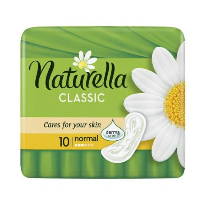 Chusteczki podpaski higieniczne - Podpaski Naturella Classic Normal Plus Ze Skrzydełkami 10szt - 