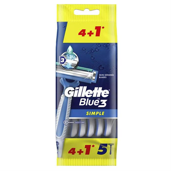 Do golenia - Gillette Blue3 Simple Maszynki Do Golenia 5szt - 